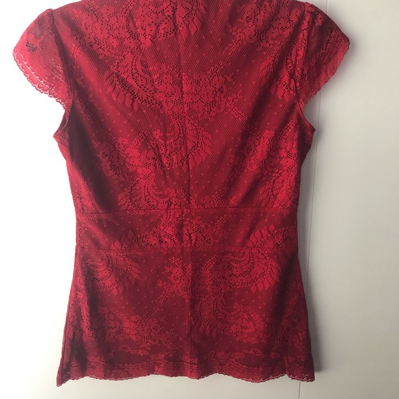 Lace Red Top - Picture 4 of 4